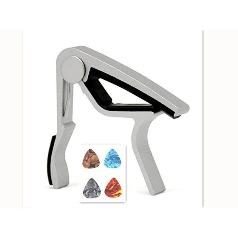 Zoo on Yoo Single-handed Guitar Capo Quick Change（white）with free four guitar picks Malaysia