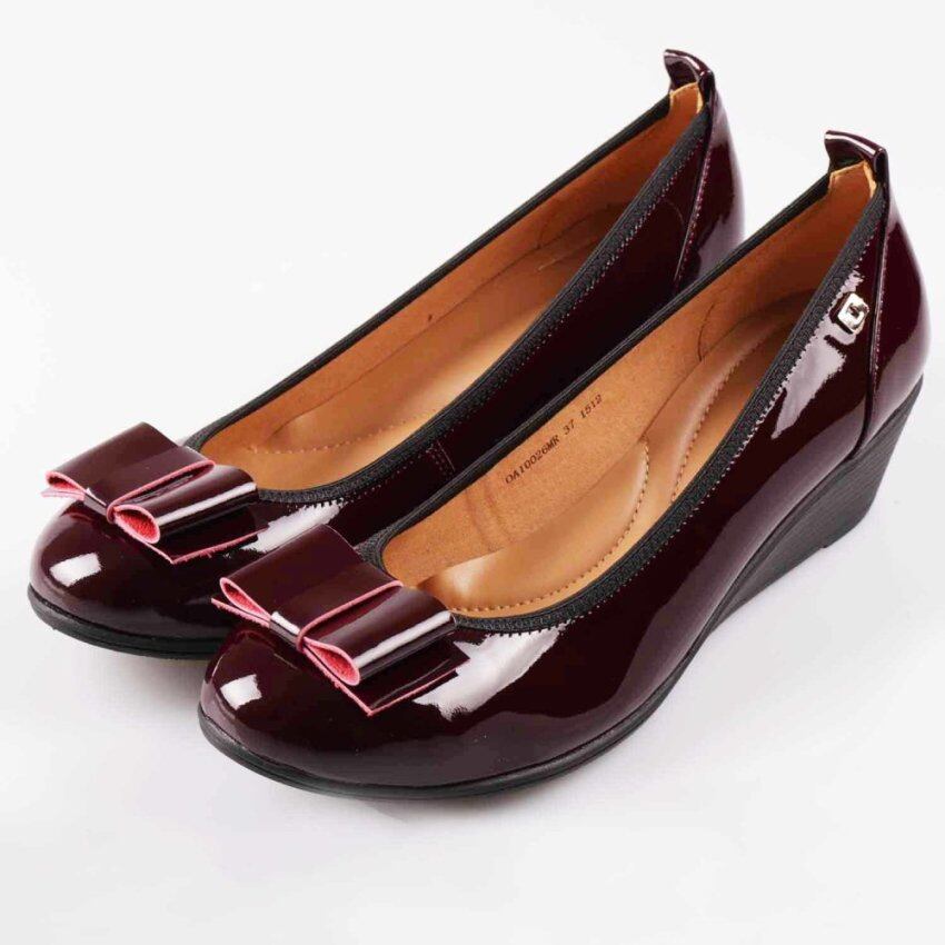 ZYSK Women ClosedToe Wedges Shoes Dark Blue Z608124 Lazada Malaysia