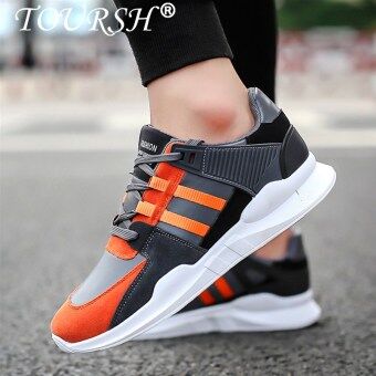 TOURSH Men Shoes Men Casual Shoes Breathable Lace up Flats Fashion Male Footwear Sneakers Sports Shoes Running Shoes