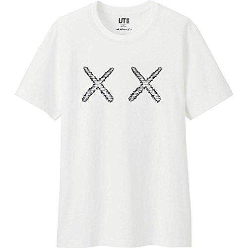 Uniqlo Men's KAWS Collection Graphic Crewneck White/Neon T-Shirt - intl