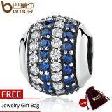 BAMOER Miễn Phí Vận Chuyển Hạt Charm Bờ Biển Màu Xanh Dương Bằng Bạc Ý 100% 925 Thật Phù Hợp Với Vòng Tay Hạt & Trang Sức Cho Nữ Làm Tác Phẩm SCC104