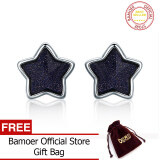 BAMOER Miễn Phí Vận Chuyển Bông Tai Dạng Hạt May Mắn Năng Lượng Đá Vàng Xanh Dương Hình Bầu Trời Sao Bằng Bạc Ý 925 Nguyên Chất Cho Nữ Trang Sức Tinh Xảo VSE057