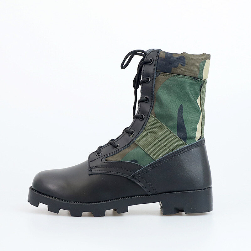 Men Women's High Help Panama Desert Boots Army Green Outdoor Climbing Boots Camouflage Combat Boots Outdoor Training Boots