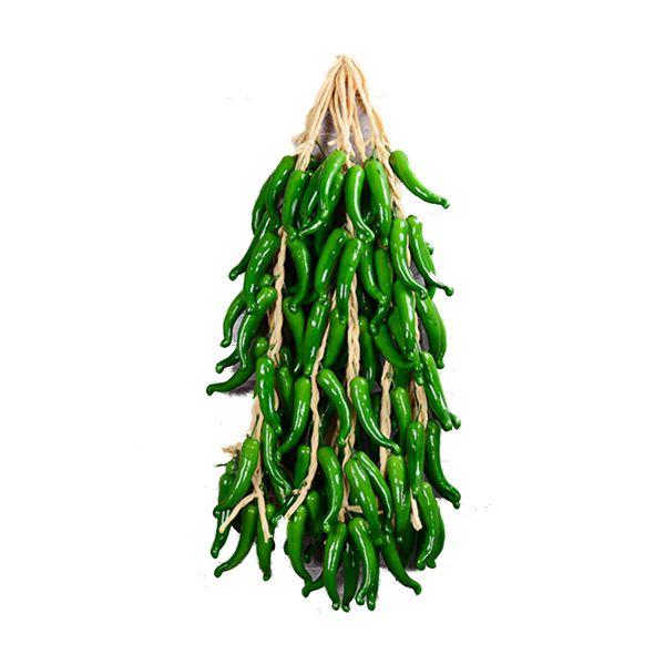 Terbaik Buatan (TM) Cabe Tali Cabai Tali Gantung Dekorasi Rumah Sayuran Buah (Hijau)-Intl