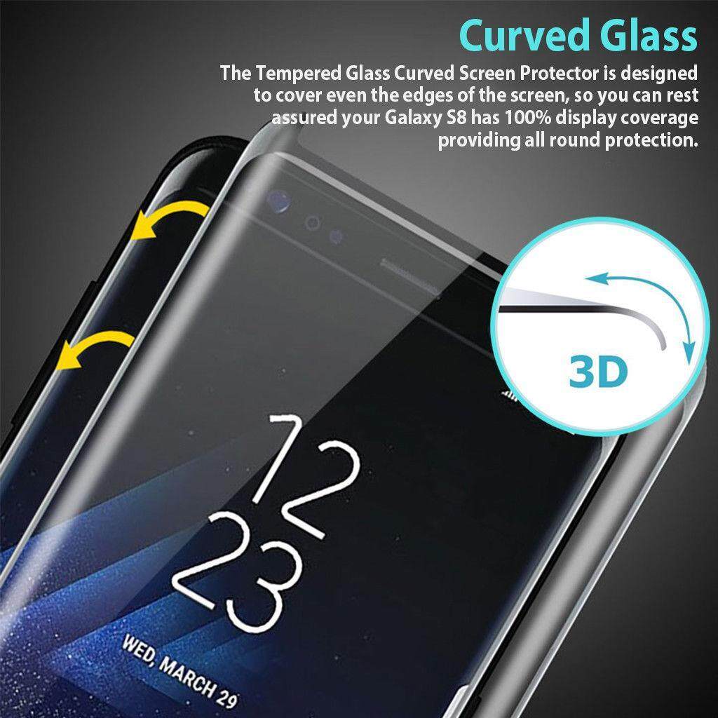 Features Full Glue Curved Tempered Glass Samsung S8 S8 Plus Dan