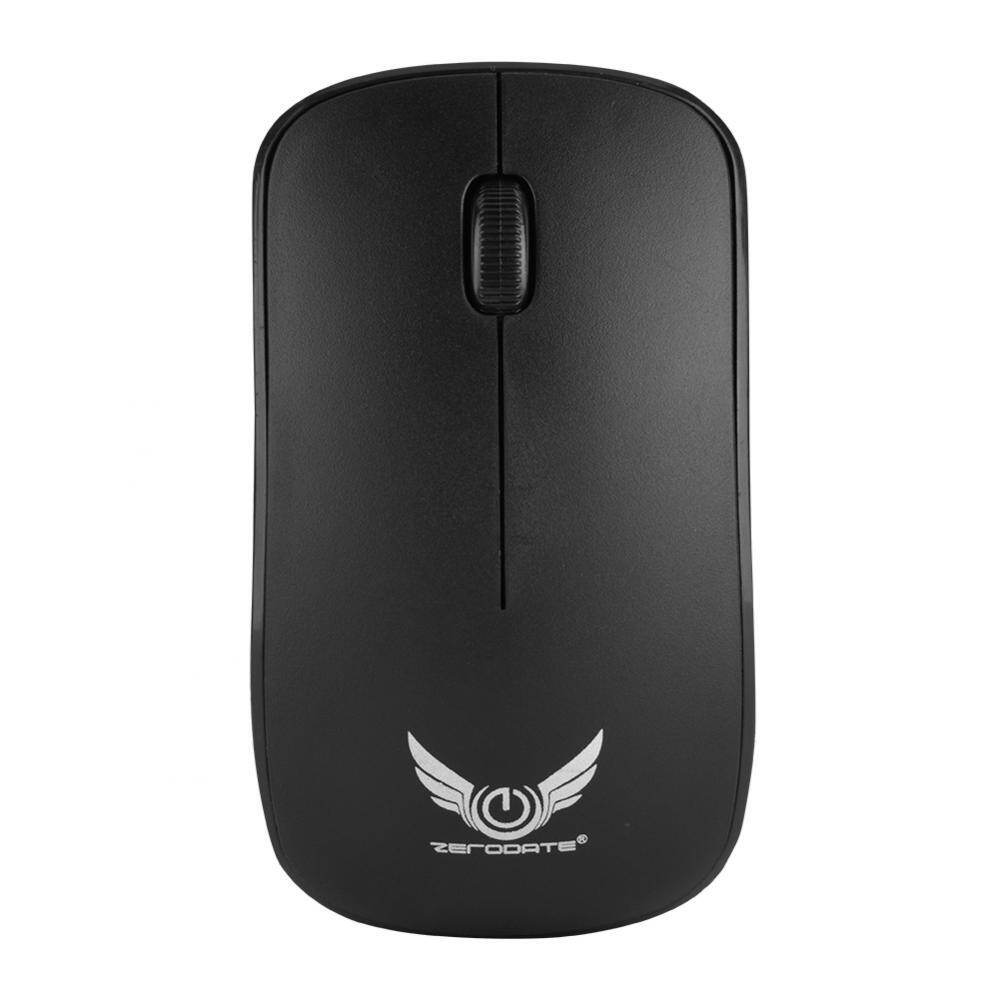 Zerodate T16 Mouse Nirkabel 5 Juta Mengklik Life 1600 DPI 2.4G Mouse Nirkabel untuk PC-Internasional