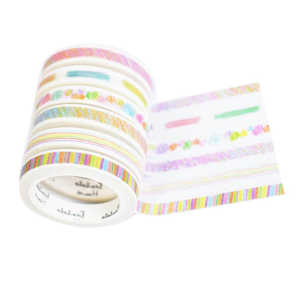 BolehDeals Thin Colorful Washi Tape DIY Decorative Scrapbooking Planner Masking Adhesive Tape Photo Sticker Stationery School Supply 7mmx7m