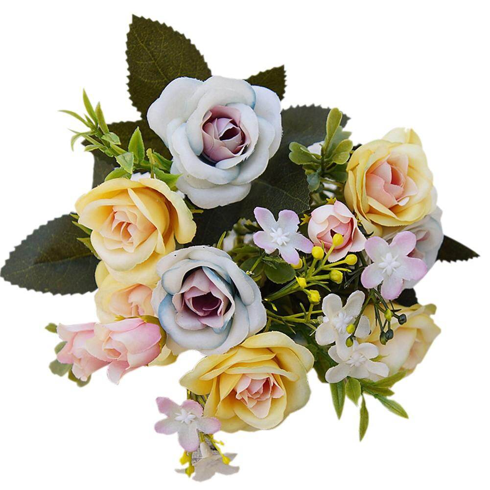 P Prettyia White Bouquet Rose Blueberry Wedding Bridal Bouquet Hand 