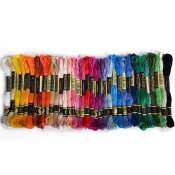 Multicolored Embroidery Thread Set - 36 Skeins for Crafting