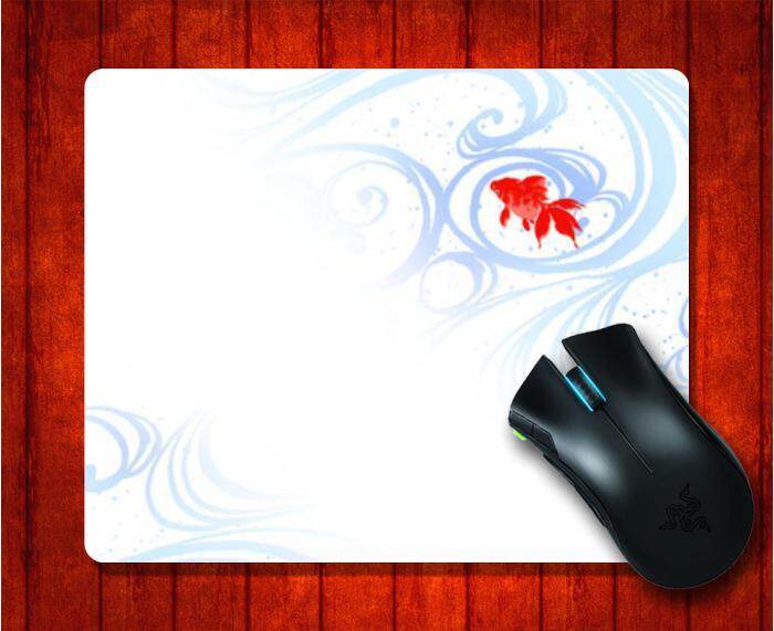 Mouse Pad dengan Ikan Mas Gambar untuk Alas Mouse Desain Gambar Alas Mouse Permainan 9.5X7.9 Inch (240X200X3 MM) -Intl