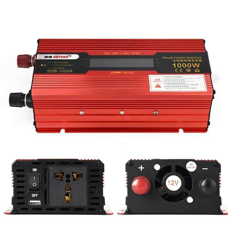1000W DC 12V to AC 110V Solar Power Inverter Car Automotive Power Converter LED