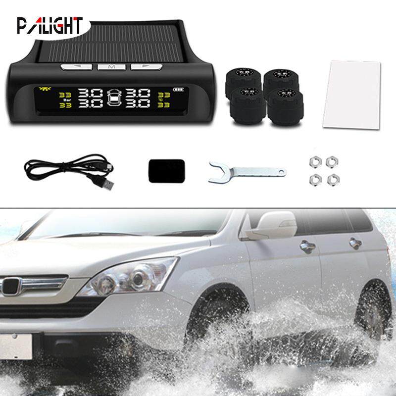 PAlight Solar/USB Car Tire Air Pressure Gauge Meter Set Digital LCD Display Wheel Tyre Diagnostic Tools