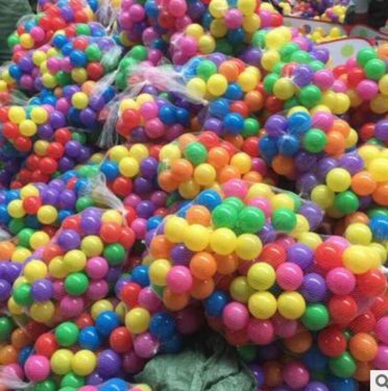 100pcs/Set 4cm / 5.5cm Colorful Funny Soft Plastic Ocean Ball Set Baby Kids Playing Tool - intl