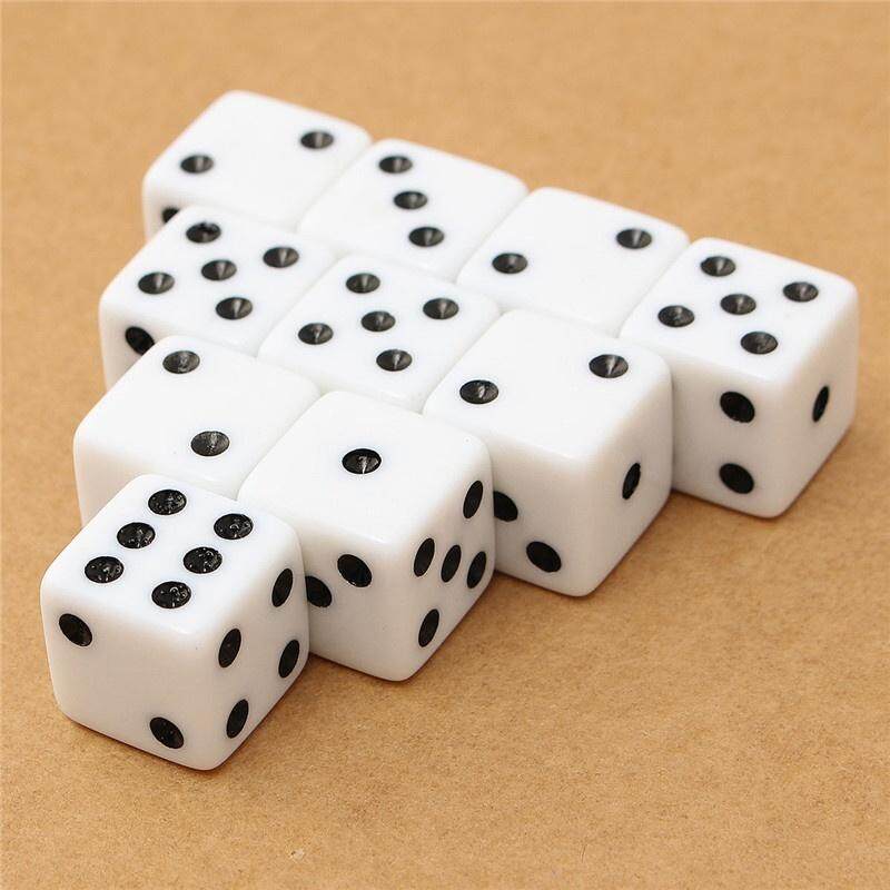 13mm 10Pcs transparent six sided spot dice toys D6 RPG role playing game ^P 