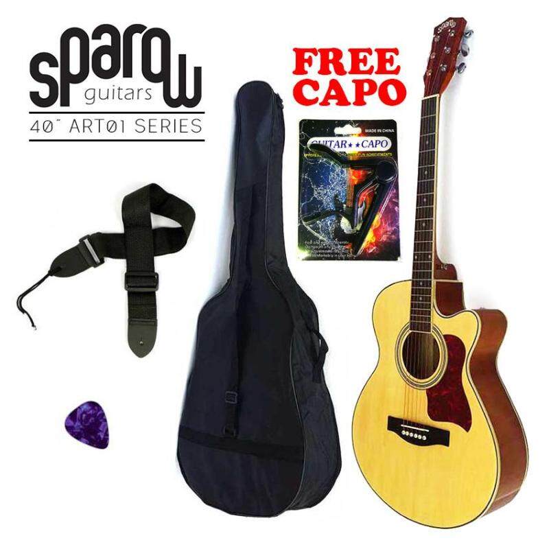 Sparow 40 inch Acoustic Guitar ART01 (FOC Random Colour Capo, Non Padded Bag & 1xPick) Malaysia