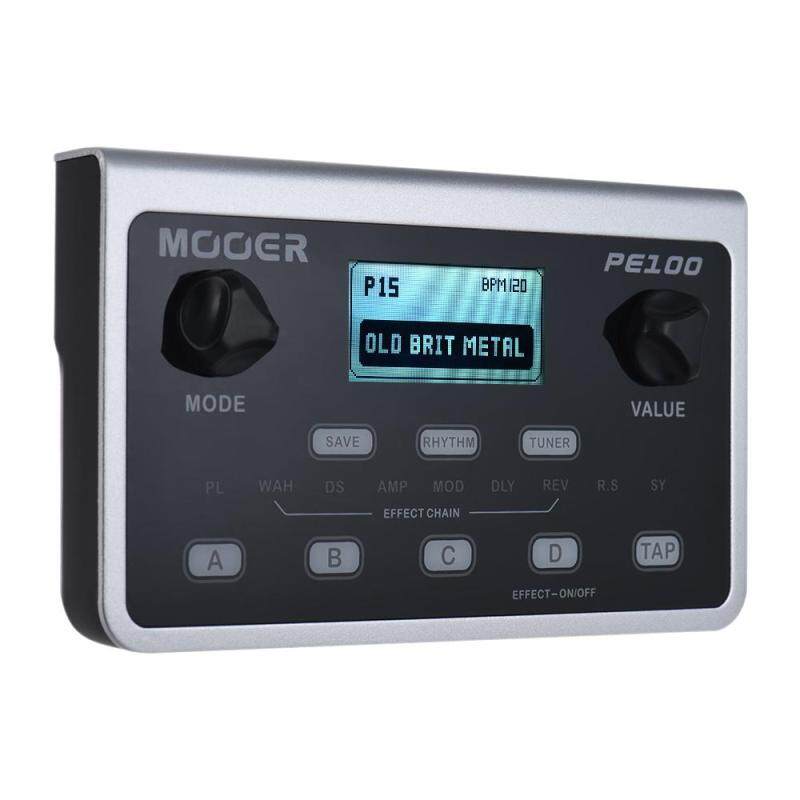 MOOER PE100 Portable Multi-effects Processor Guitar Effect Pedal 39 Effects 40 Drum Patterns 10 Metronomes Tap Tempo