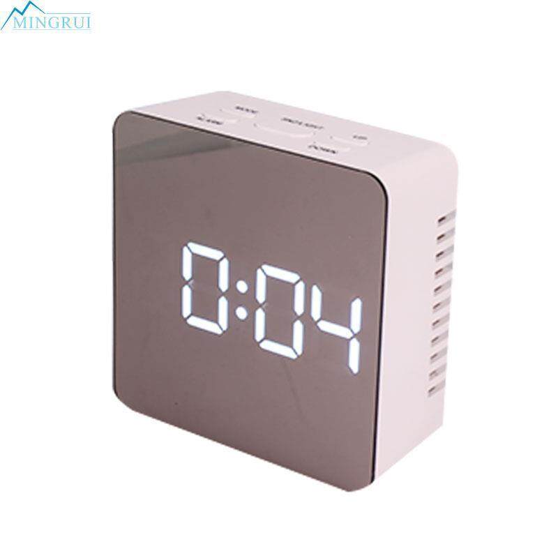 Mingrui Store Plastic White Digital Alarm Clock Alarm Clock Digital Wall Clock