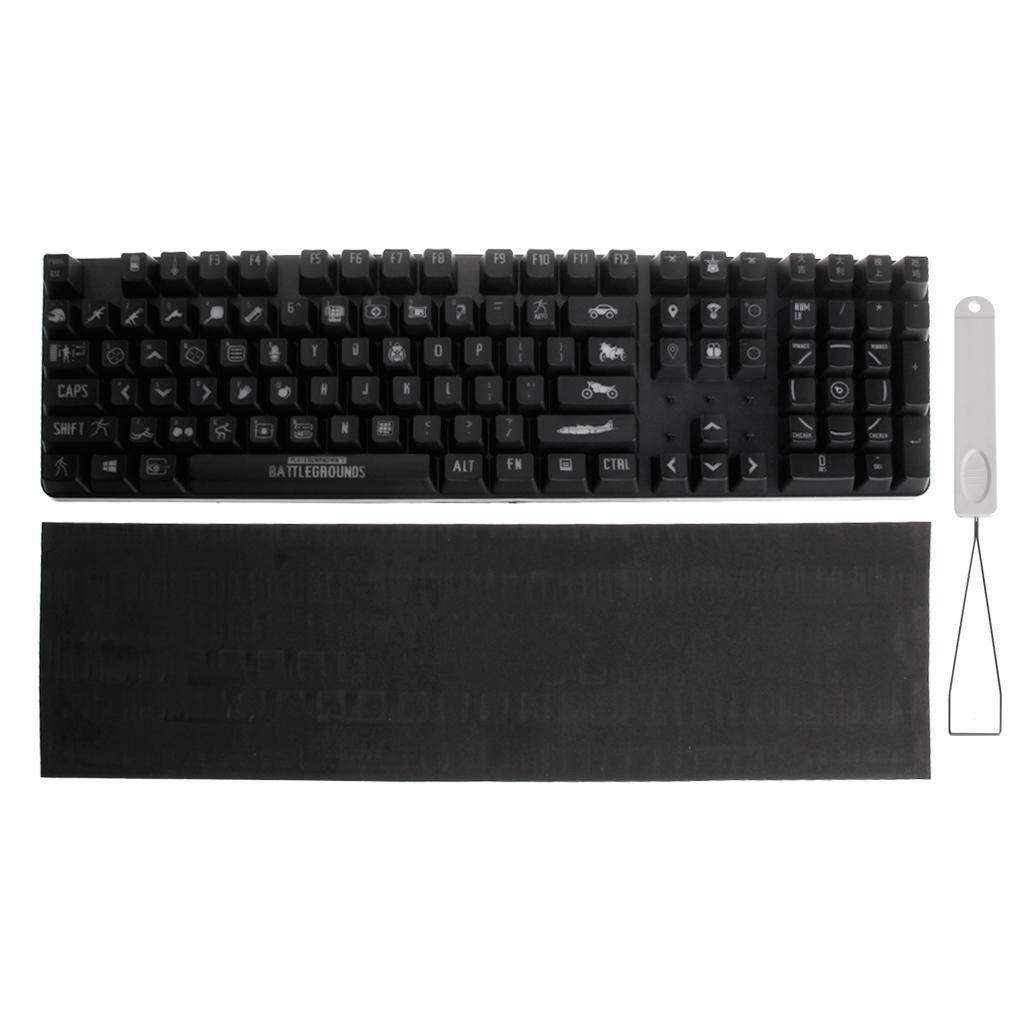 RGB 108 Tombol Lampu Latar Playerunknowns Medan Pertempuran ANSI Tombol untuk Pubg