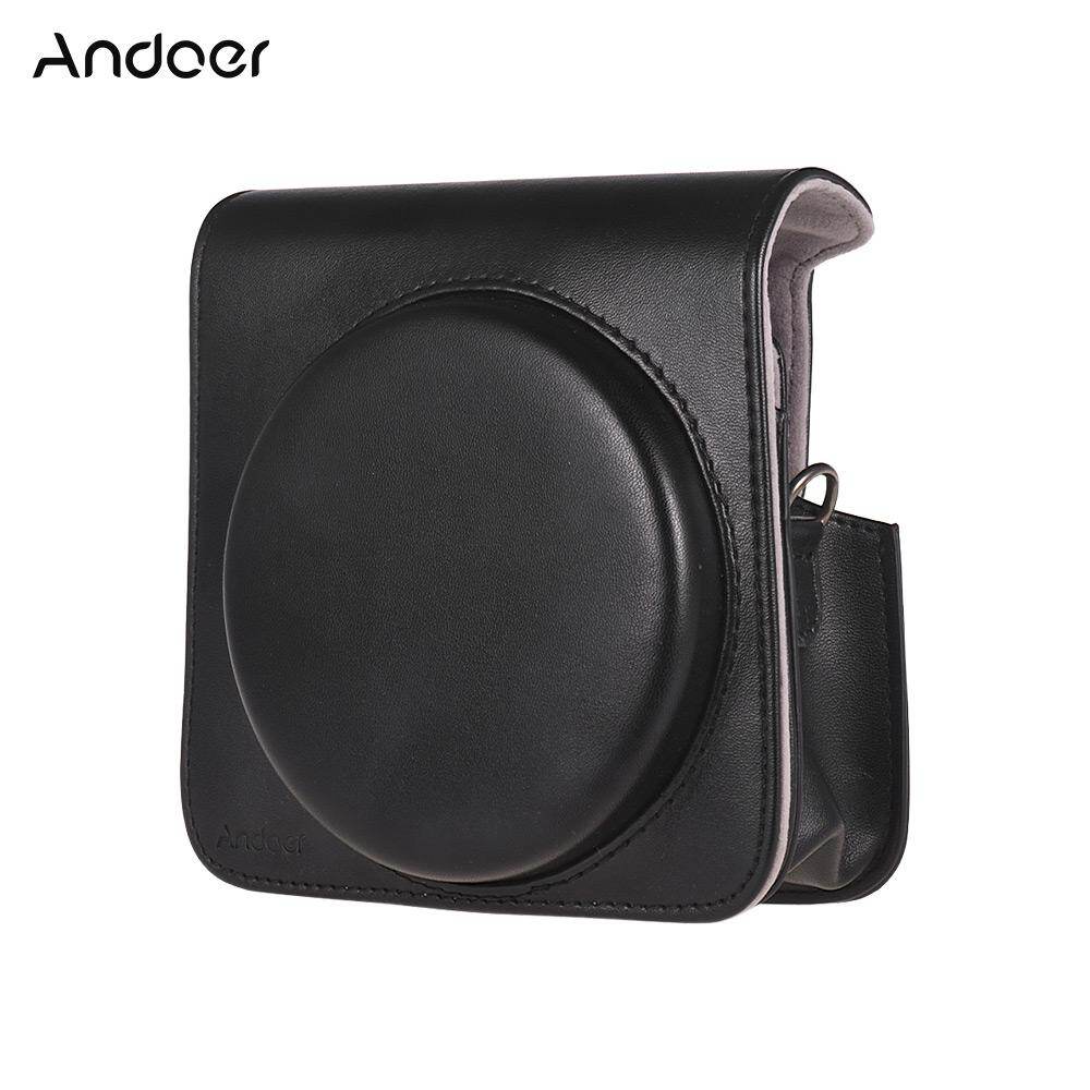 Ốp Bảo Vệ Andoer, Túi Da PU Có Dây Đeo Điều Chỉnh Được, Cho Máy Ảnh Phim Tức Thì Fujifilm Instax Square SQ6 Nâu
