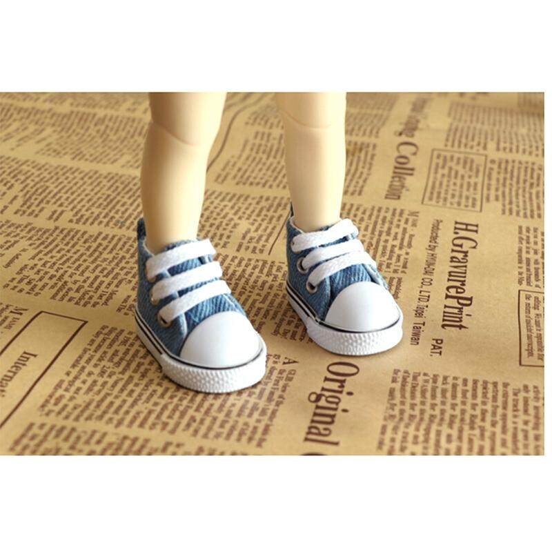 5 เซนติเมตรรองเท้าผ้าใบสำหรับตุ๊กตา BJD ของเล่นขนาดเล็กรองเท้ารองเท้าผ้าใบ BJD รองเท้าตุ๊กตาสำหรับตุ๊กตารัสเซียอุปกรณ์เสริมสีดำ