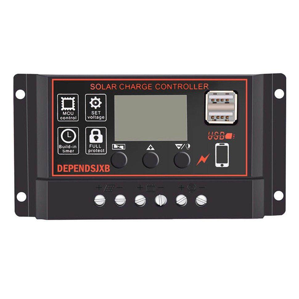 BGD แบบพกพา 20A AMP แผงโซล่าเรกูเลเตอร์แบตเตอรี่ดิจิตอล LCD CONTROLLER