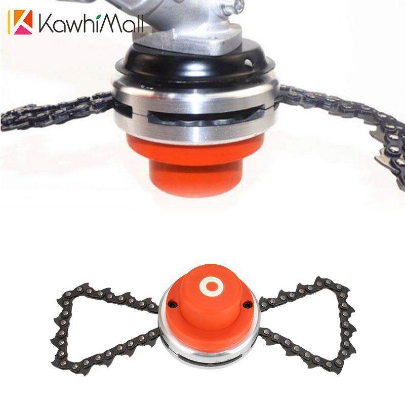 KawhiMall Mower Chain Trimmer Head Orange 65Mn Chain Mower Bushes Durable