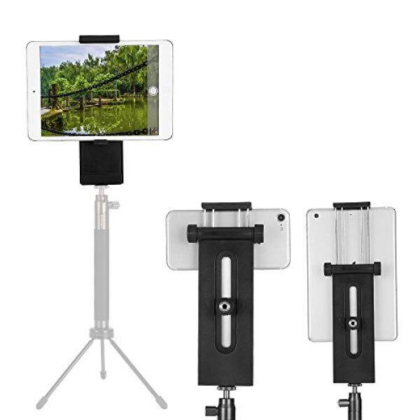 Moreslan iPad Tablet Tripod Mount Adapter Adjustable Phone Clamp Holder Fit iPad Pro, Air, Mini, iPhone for Monopod/Selfie Stick/Tripod Stand (Plastic) - intl