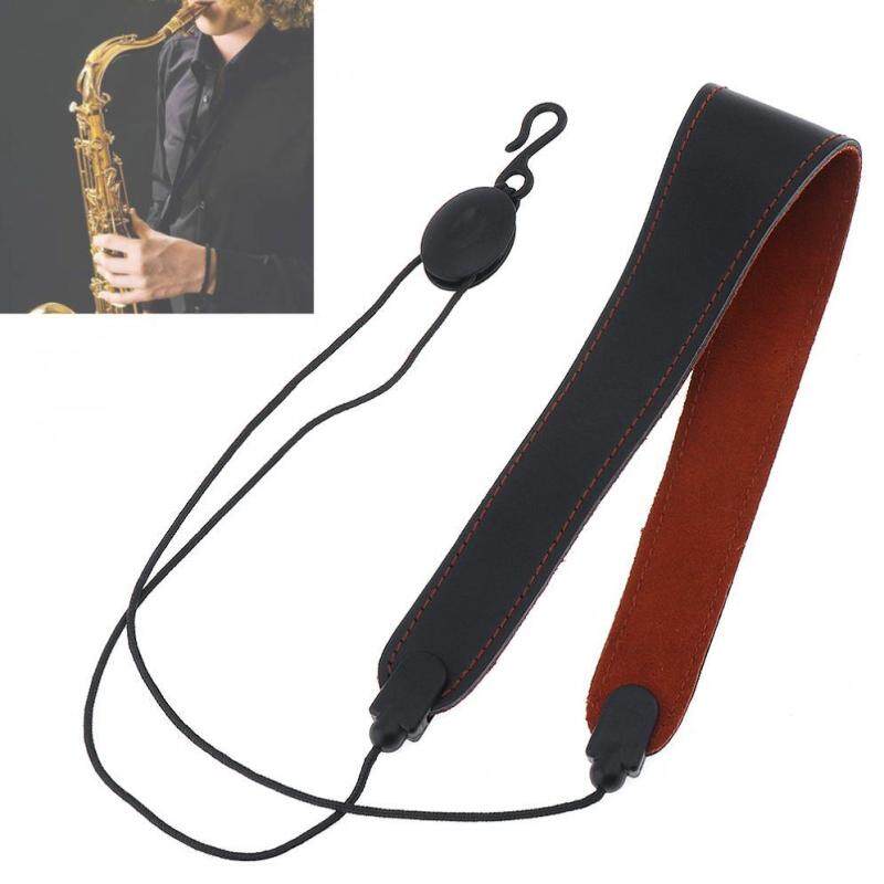 Adjustable Genuine Leather Saxophone Clarinet Neck Strap Single Shoulder Strap for Saxophone Clarinet Malaysia