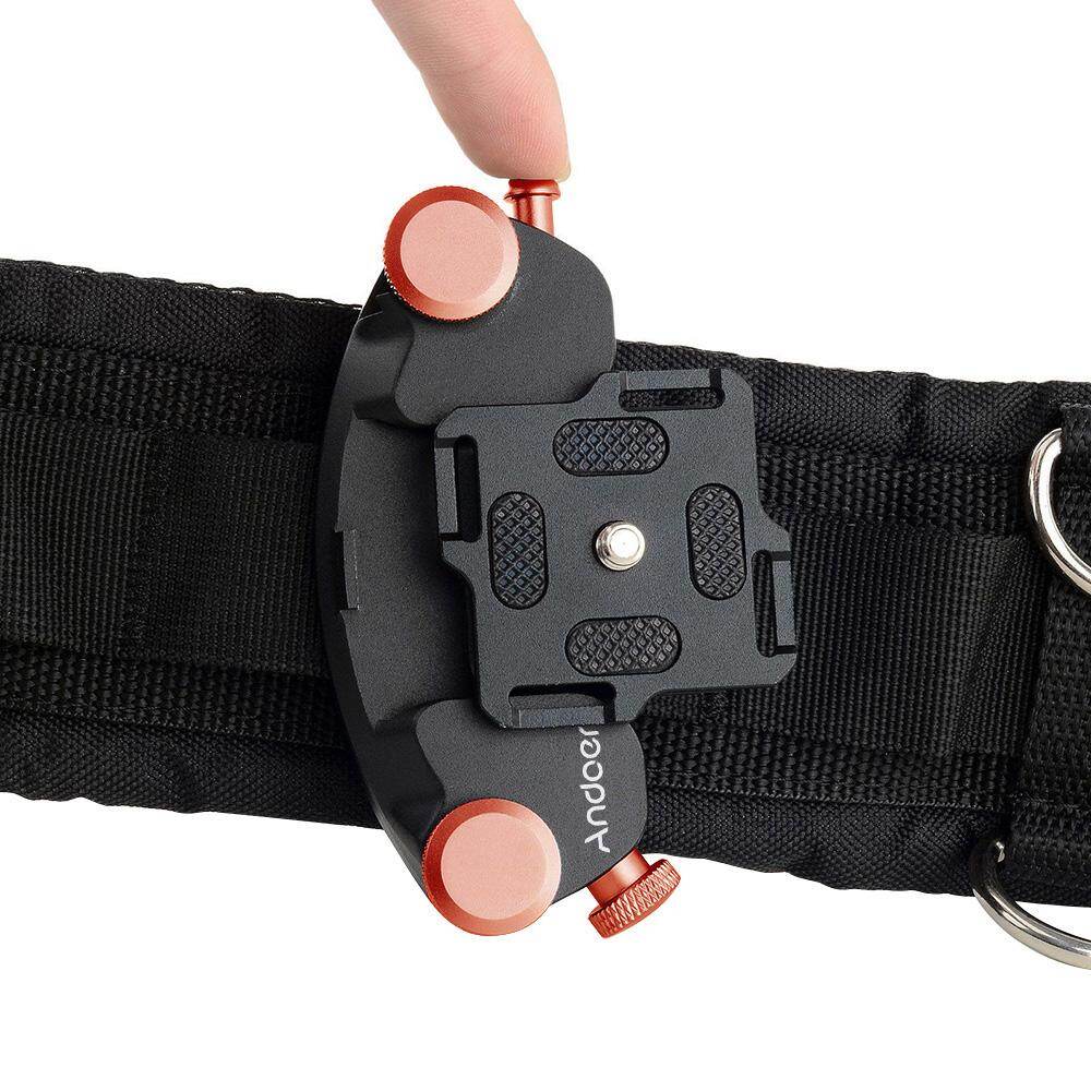 Andoer Camera Tháo Nhanh Bằng Kim Loại Dây Đeo Thắt Lưng Kẹp Gắn Nút Khóa Dành Cho Máy Ảnh DSLR Canon Nikon Sony, Tối Đa Tải Trọng 20Kg