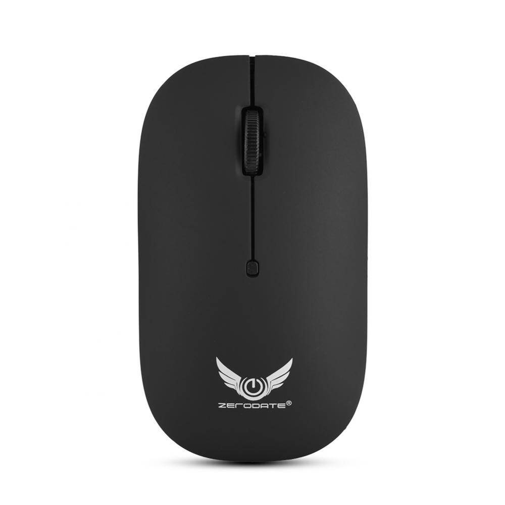 Zerodate T18 Bluetooth Tetikus Nirkabel 5 Juta Mengklik Life 1600 DPI Optik Mouse untuk PC-Internasional