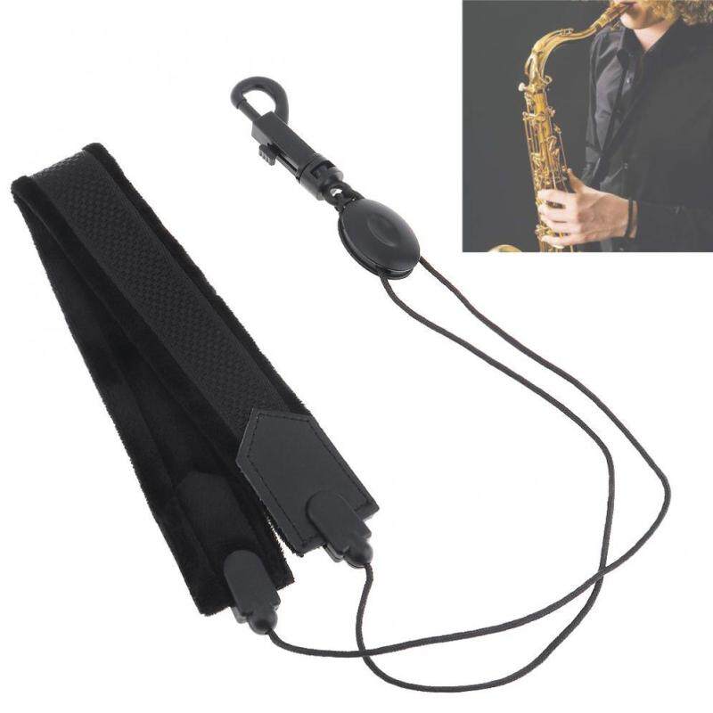 Adjustable Black Saxophone Neck Strap Soft Flannelette Single Shoulder Strap for Alto Tenor Soprano Saxophone Malaysia