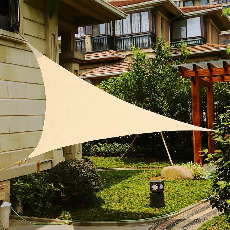 MagiDeal Triangle UV Block Sun Shade Sail Outdoor Pool Deck Patio Lawn 3.6m Beige