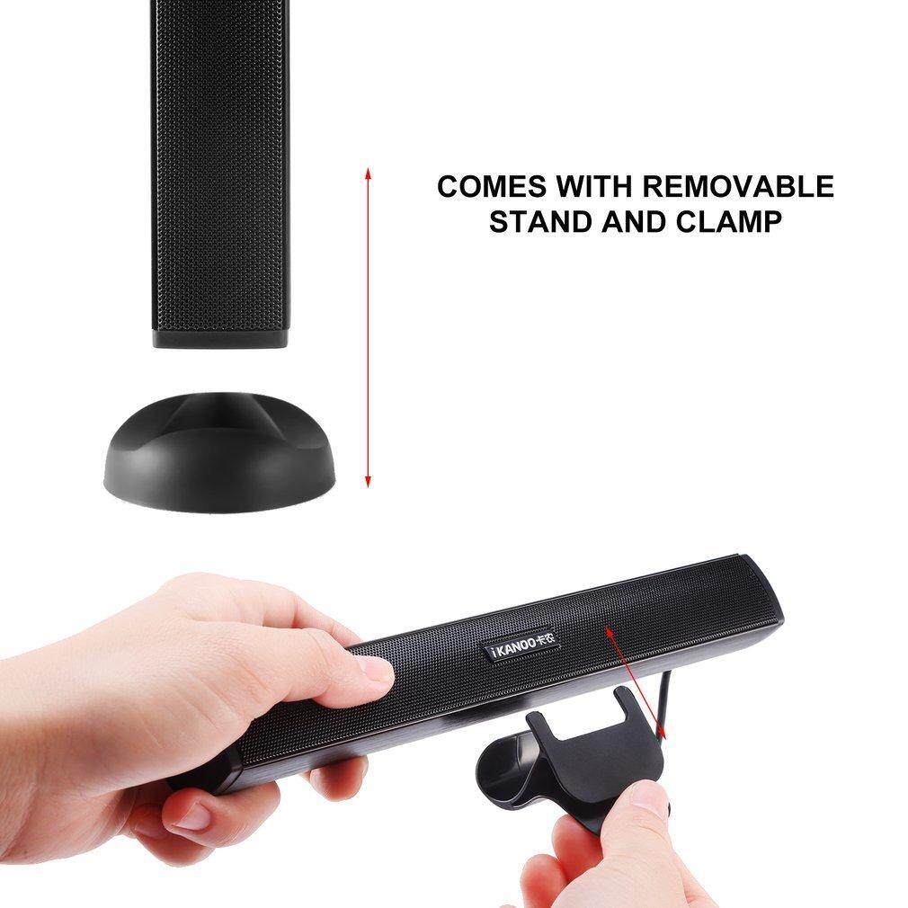 H-MENT IKANOO N12 USB Portabel Laptop Pengeras Suara Stereo Portabel Audio Soundbar Mini Speaker Laptop USB untuk PC Komputer Laptop