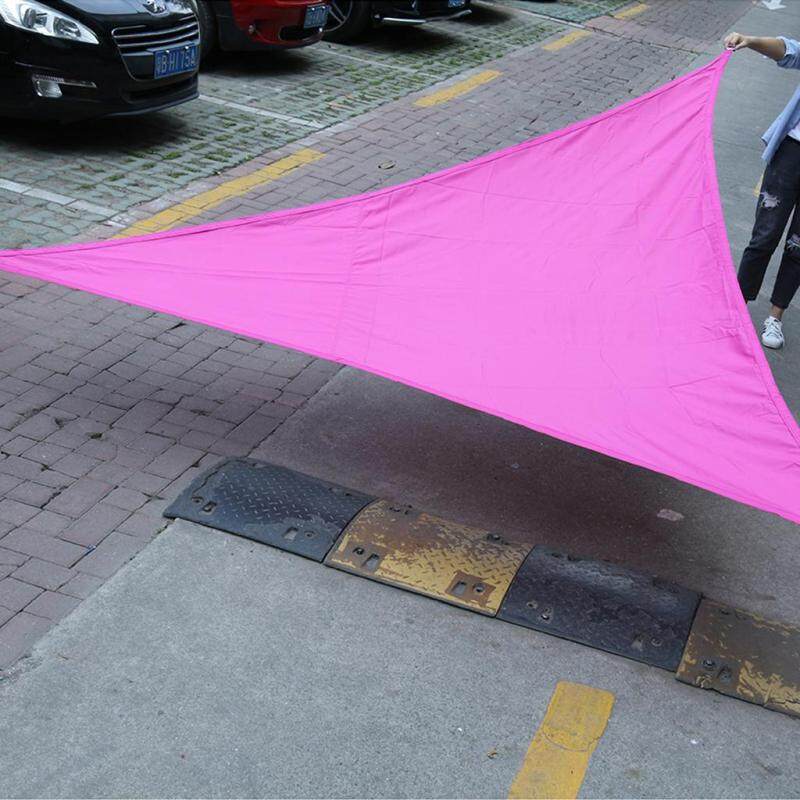 MagiDeal Triangle UV Block Sun Shade Sail Outdoor Pool Deck 3.6m Rose Red
