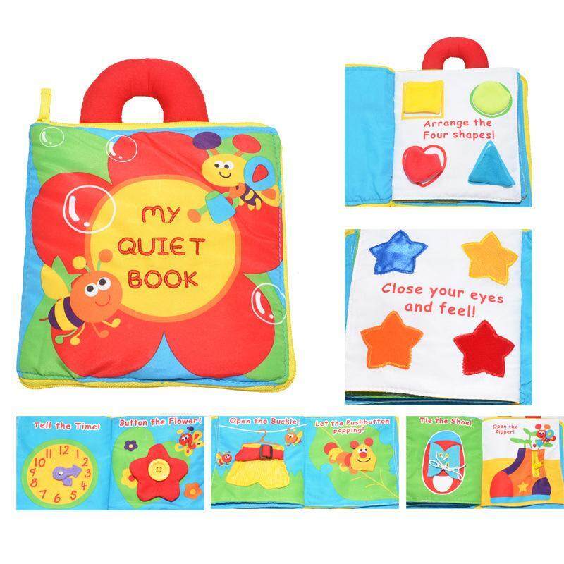 2 pcs Baby Cloth Books Non-Toxic Activity Crinkle Soft Book Early Educational Toys for Toddler Infants and Kids - Perfect for Baby Shower Gifts Malaysia