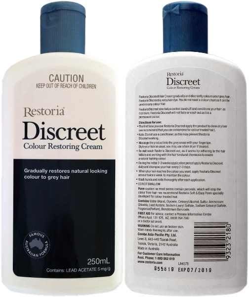 Restoria Discreet Hair Colour Natural Restoring Cream 250ml ราคา 1,168 บาท*ส่งฟรี