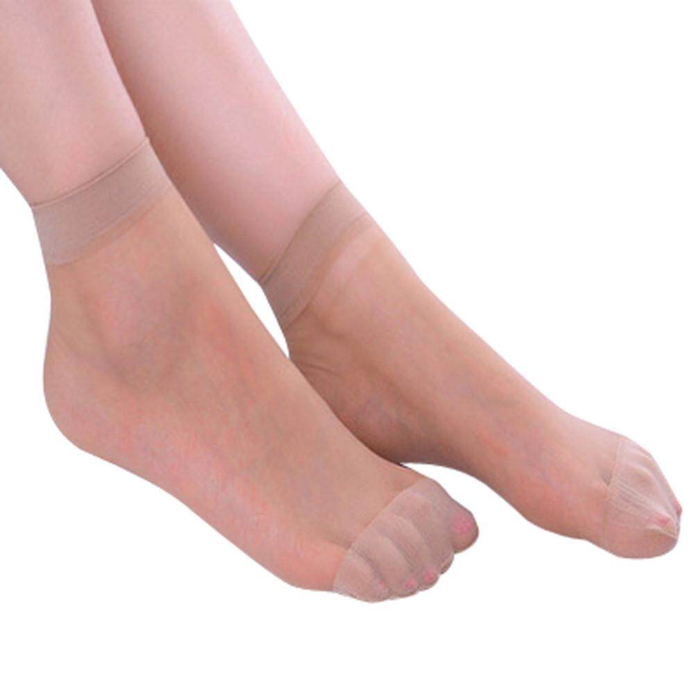 10 คู่ผู้หญิง Ultra บางผ้าไหมสั้นถุงน่องข้อเท้าต่ำตัดถุงเท้า