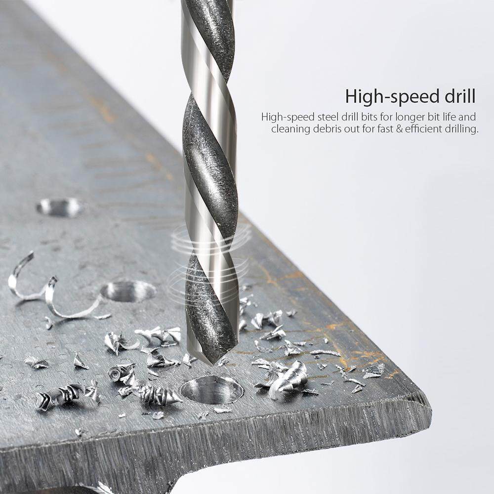 ZHWEI 13pcs 1.56.5mm High Speed Steel (HSS) Drill Bit Round Shank