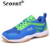 Seanut Men And Women Light Breathable Badminton Shoes for Men Lace-up Sport Shoes Men and Women s Training Athletic Shoe Anti-Slippery Tennis Sneakers