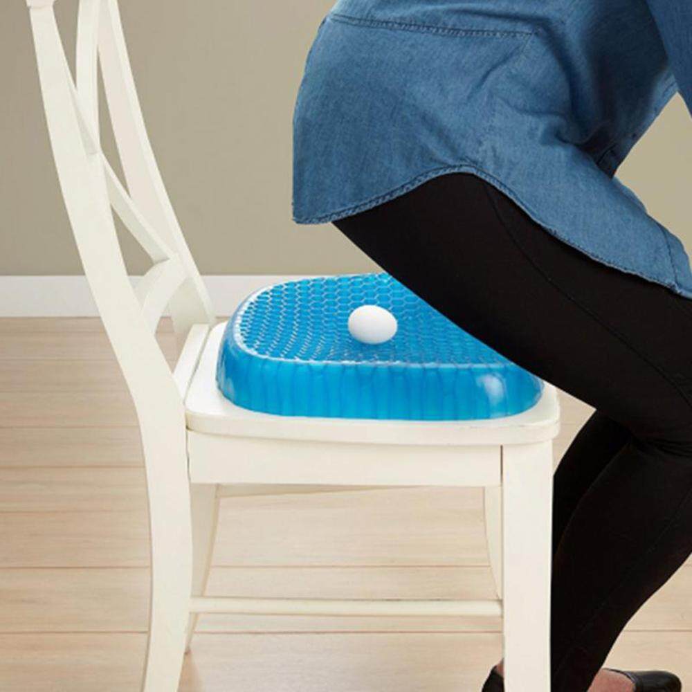 Egg Sitter Blue 3D Cooling Grid Mesh Gel Seat Cushion PGMall