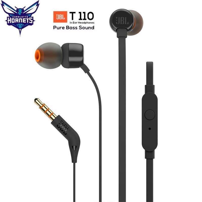 JBL T110 In-Ear Earbuds Headphones Dual Dynamic Drivers Earphones with Mic Strong Bass and Noise Reduction Volume Control Headset and Case for Cellphone Singapore