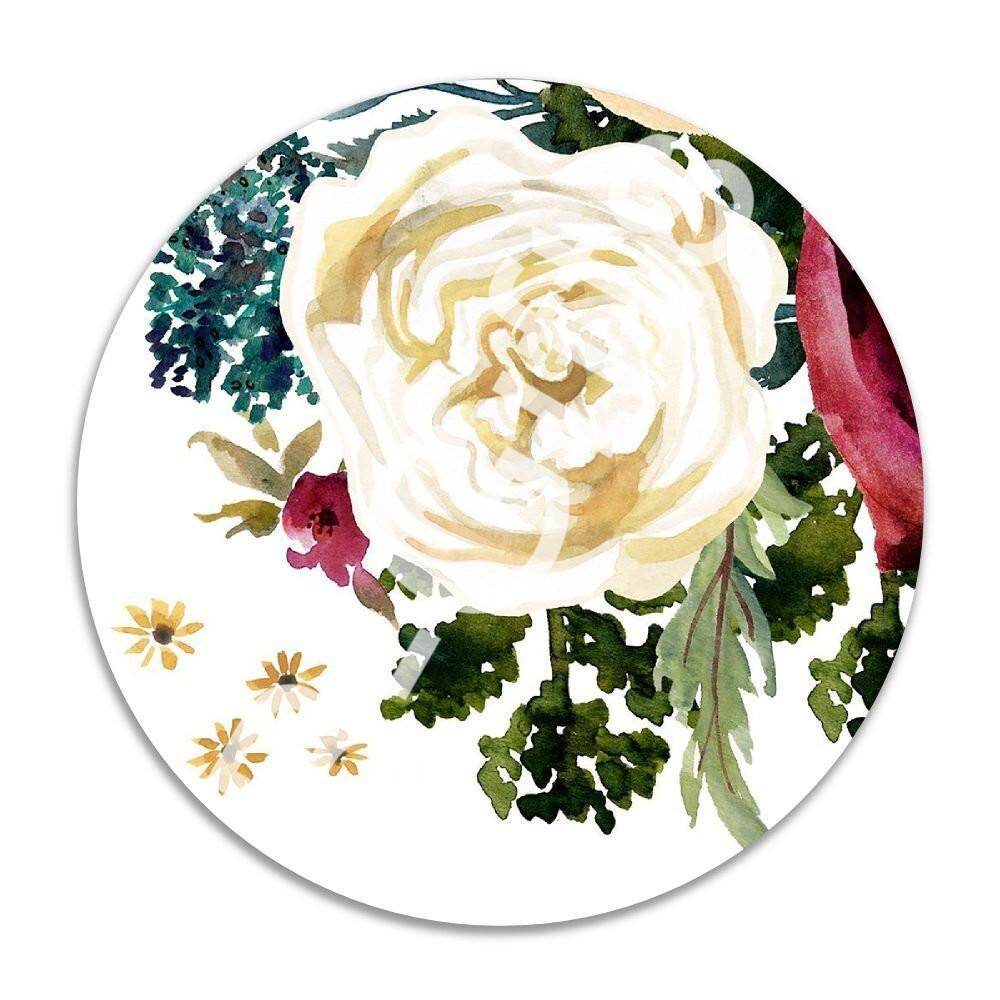 Mouse Gaming Pad 7 Inches Bulat Alami Dasar Karet dan Tidak Mouse Selip Mat September Hujan 1J384-Intl