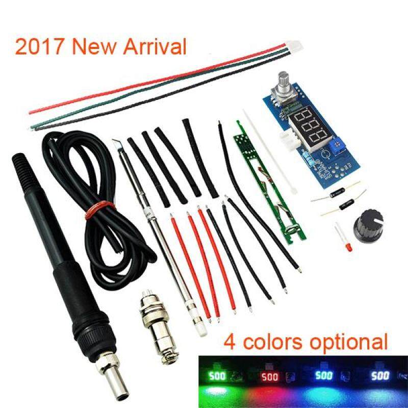 STC-T12 DIY Kits Electric Unit Digital Soldering Iron Station Temperature Controller Kits For HAKKO T12 Soldering Iron Station DIY Kits With LED Vibration Switch Red