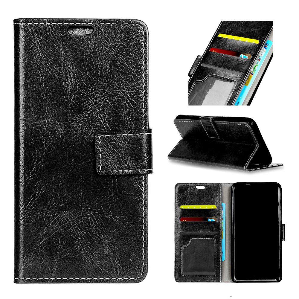 Case untuk Fujitsu Arrows M04 Pola Crazy Horse PU Dompet Kulit Case Magnetik Lipat Penyangga Sarung dengan Slot Kartu Foto bingkai-Internasional