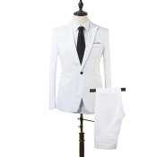 Men's Slim Fit Two-Piece Suit for Weddings - Formal Leisure