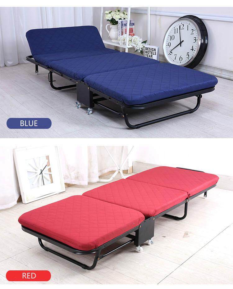 Designer Quilting Design Folding Rollaway Bed with Mattress (65CM) Lazada