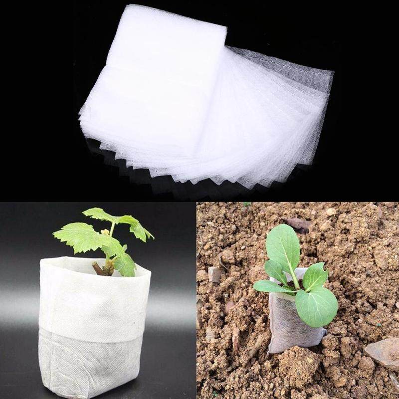 100pcs Plant Grow Bags Pot Vegetable Fabric Pouch Garden Seed Raising Bag - intl