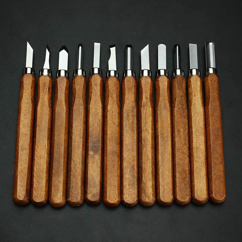 12pcs Multifunction Chisel Handmade Woodcut Knife