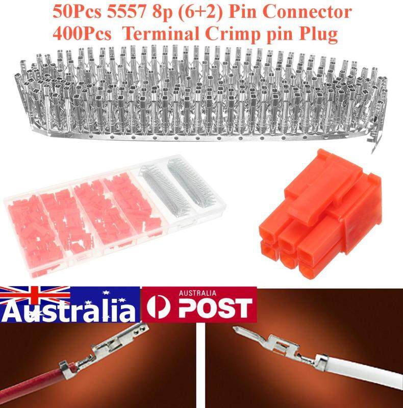 50Pcs 5557 8 Pin (6+2)ATX EPS PCI-E Connector + 400Pcs Terminal Crimp Pin Plug