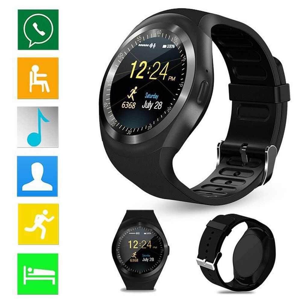 vigo Y1 Smart Watch, Sports Fitness Tracker Bluetooth Wrist Watch with SIM Card and TF Card Slot Camera Message Notification Sleep Monitor for iPhone Samsung and other Android Smartphone